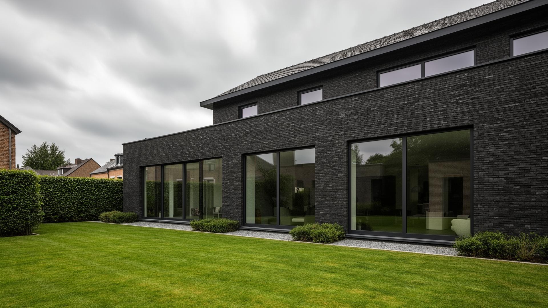 Architecturale nieuwbouw met dakterras